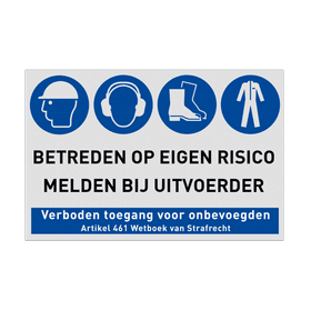 Bouwplaats borden