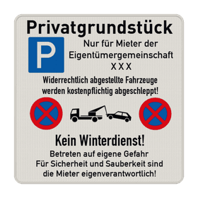 Winterdienst Schilder