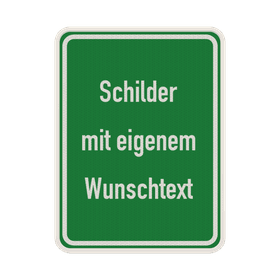 Schilder mit Wunschtext