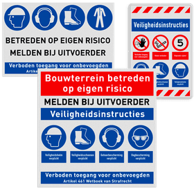  Veiligheidsborden Bouwplaats