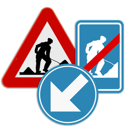 Panneaux de signalisation temporaires