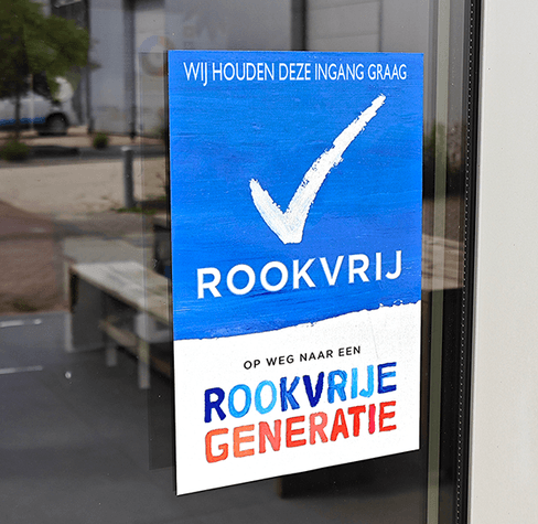 Vraag hieronder jouw gratis Rookvrije ingang sticker aan