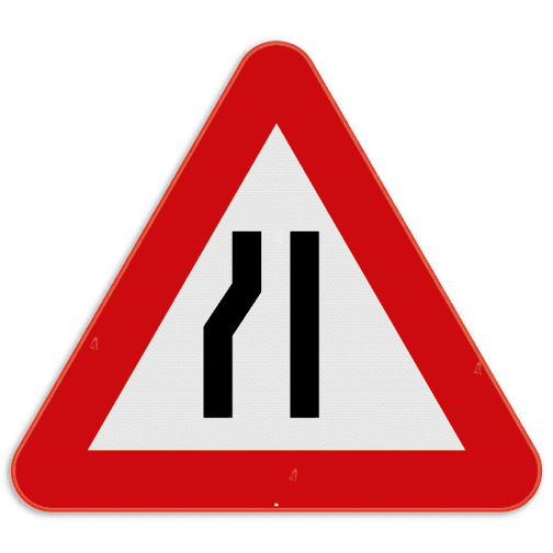Verkeersbord A7b Rijbaanversmalling Kopen? Bestel hier online!