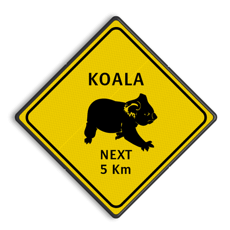 Verkeersbord Australië - KOALA