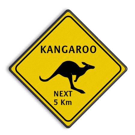 Verkeersbord Australië - KANGAROO