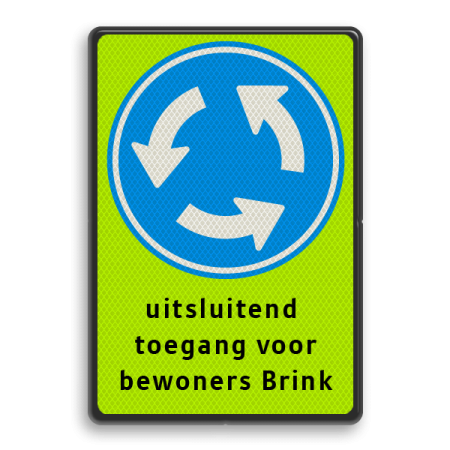 Verkeersbord RVV D01 + 3 regelige tekst