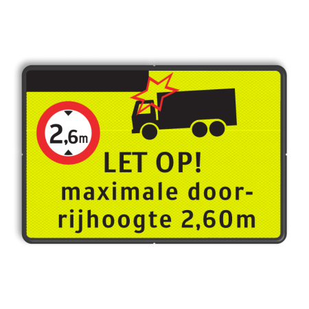 Verkeersbord RVV C19 + 3 txt + picto