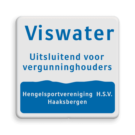 Informatiebord Viswater uitsluitend voor vergunninghouders Hengelsportvereniging