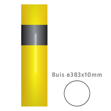 Beschermpaal ø383x10mm langsnaad gelast, L=1500