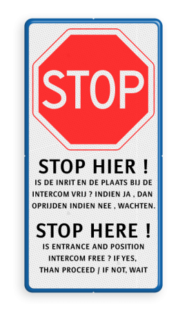 Verkeersbord - STOP + eigen tekst