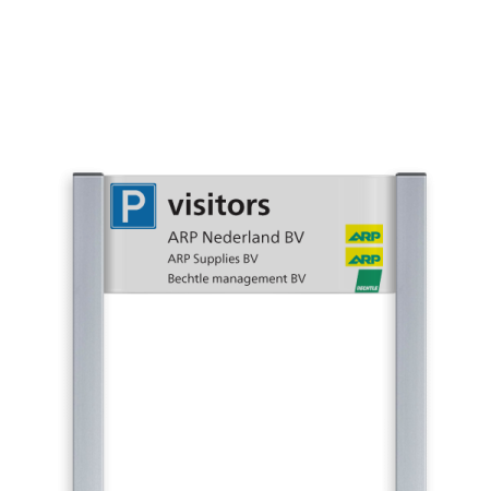 Parkeerbord ALUMINIUM unit - 1500mm, LOGO full-colour