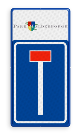 Verkeersbord RVV L08 Doodlopende weg met logo