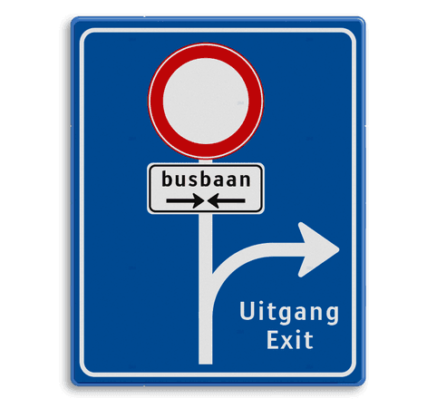 Routebord uitgang RVV L10-C01 - Busbaan