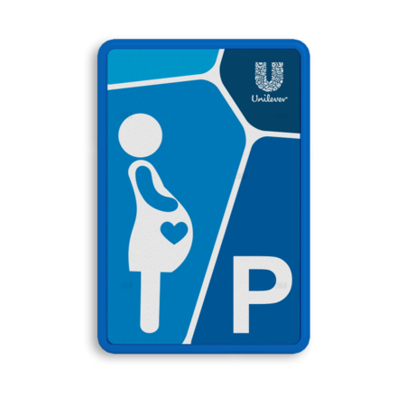 Parkeerplaatsbord voor zwangere vrouwen in huisstijl of met logo