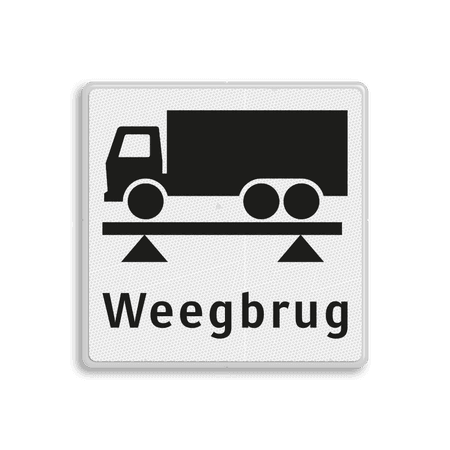 Verkeersbord RVV OBD08 Onderbord - weegbrug