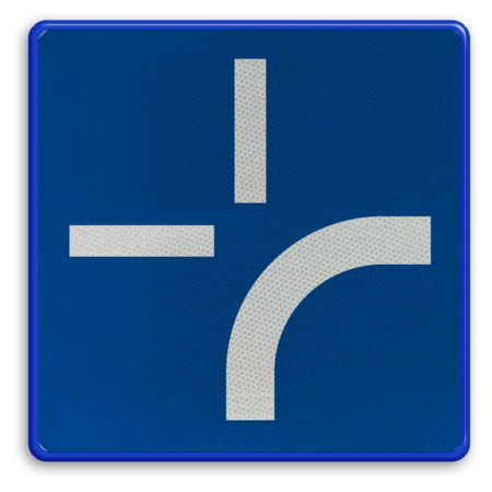 Verkeersbord België B00 - Onderbord curve weg