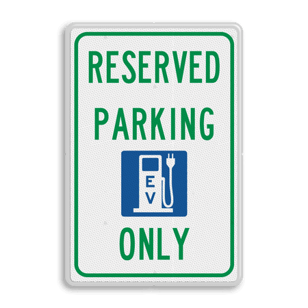 Parkeerbord RESERVED PARKING - EV - ONLY