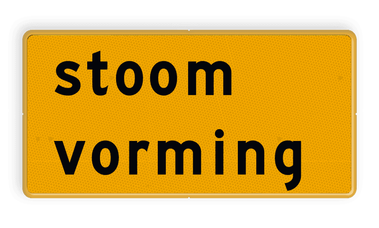 Tekstbord - OB604t - stoom vorming - Werk in uitvoering