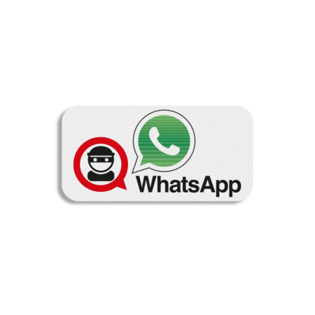 Bordsticker - WhatsApp 200x100mm - aanvulling op - L209 buurtpreventieborden