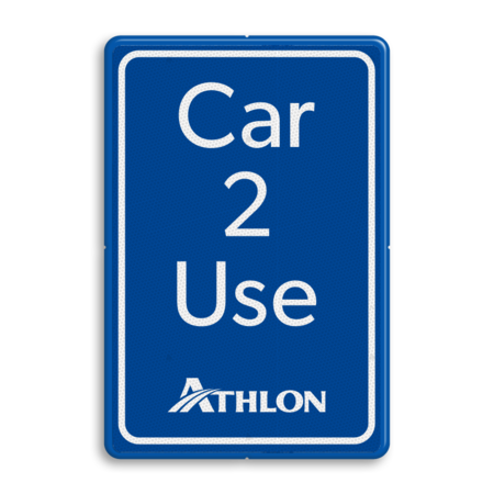 Parkeerbord Car 2 Use met logo