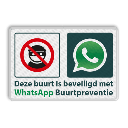 WhatsApp Attentie Buurtpreventie Informatiebord 04 - L209wa