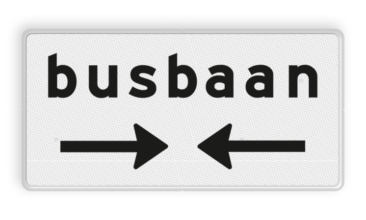 Verkeersbord RVV OB503OB619- Onderbord - Kruising busbaan