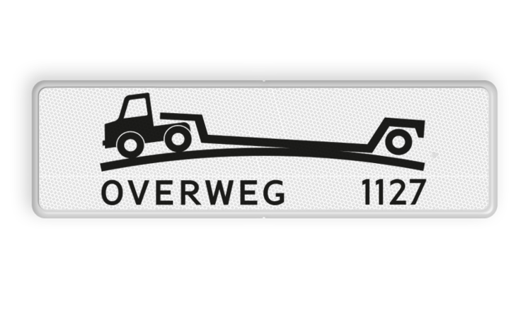 Verkeersbord RVV OB618 - Onderbord - Verhoogde overweg