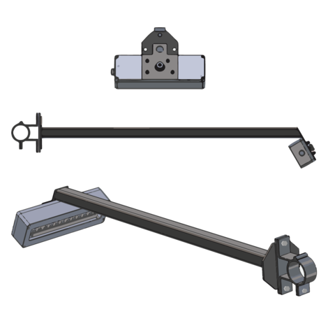 Uithouderset Ø48mm - t.b.v. aanstraalverlichting 12v of 230v