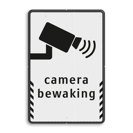 Standaard verkeersbord met camerabewaking