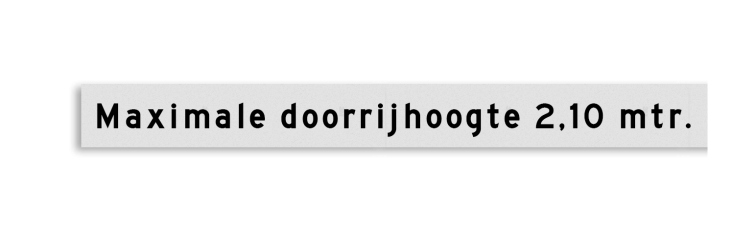 Strokenbord - Maximale doorrijhoogte - 200mm hoog - HTC