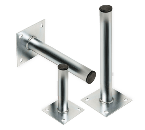 Supports de fixation au sol, au mur ou au plafond Ø48mm - Aluminium