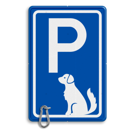 Parkeerbord voor honden met karbijnhaak