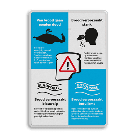 Informatiebord - Van brood gaan eenden dood - Model 02 - Stank