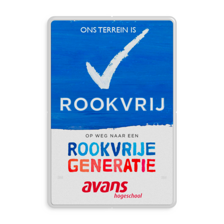 Rookvrije school - Informatiebord - Op weg naar een Rookvrije generatie - met logo