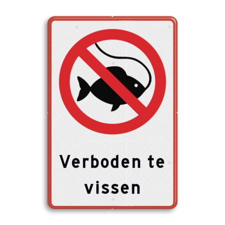 Verbodsbord - Hier is vissen verboden