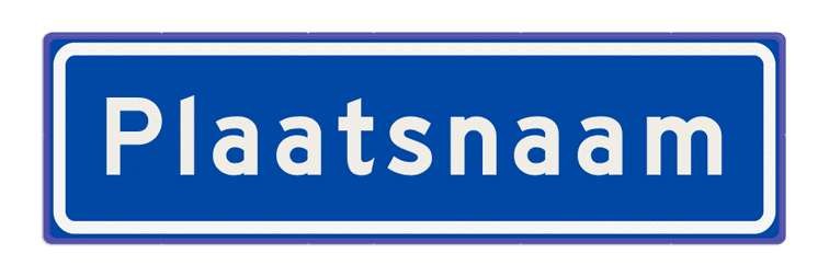 Plaatsnaambord 1240x340mm RVV H01a - Start bebouwde kom