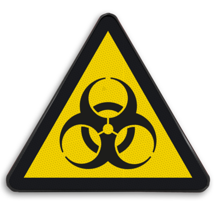 Veiligheidspictogram W009 - Biologisch gevaar - reflecterend