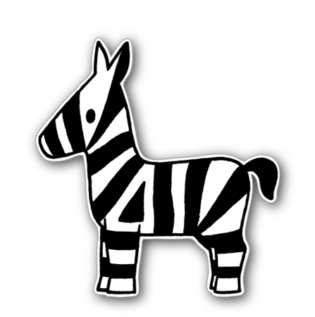 Silhouetbord Dick Bruna - zebra - LV.SB.H12