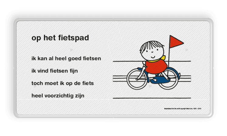 Lesbord Dick Bruna - op het fietspad - LV.LB.D1