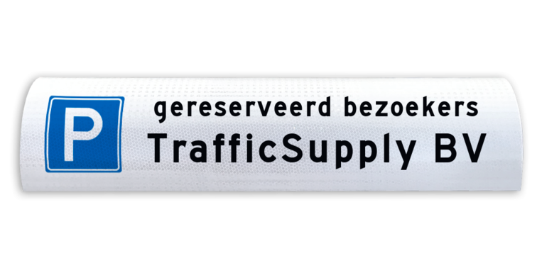 Parkeerbord voor betonrand / biggenrug - breedte 600mm