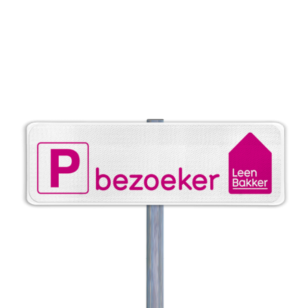 Parkeerplaatsbord 40x15cm reflecterend - Eigen ontwerp