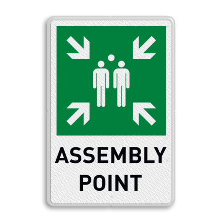 Verzamelplaats bord met engelse tekst | Assembly Point