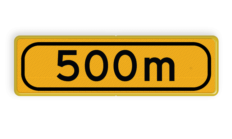 Onderbord met afstand 500m - OB401t-500