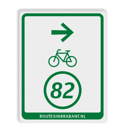 Knooppuntbord B-N Fietsroute DOR 300x380mm