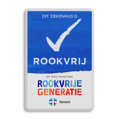 Rookvrij terrein - Informatiebord - Op weg naar een Rookvrije generatie - met logo