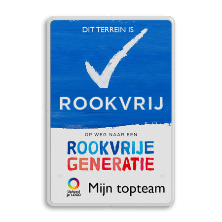 Informatiebord Rookvrij Sportpark met logo