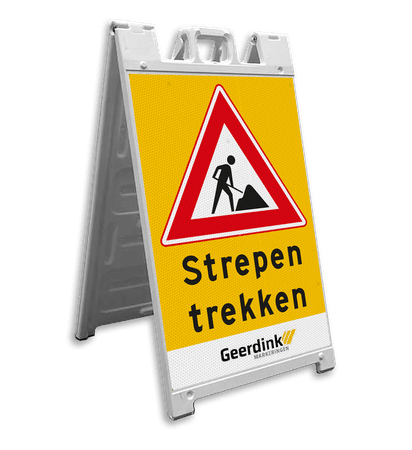 CarrySign TS 635x1140mm - A-bord vol reflecterend voor werk in uitvoering