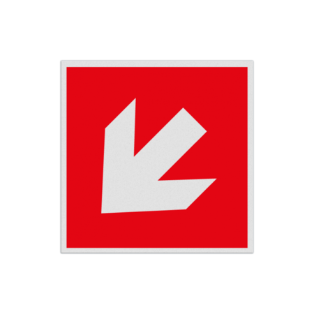 Panneau angulaire - F000 - Flèche diagonale gauche vers le bas