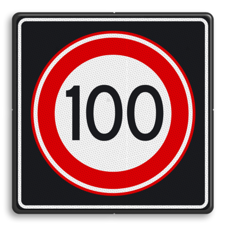 Verkeersbord RVV A01 100s - Maximum snelheid 100 km/h