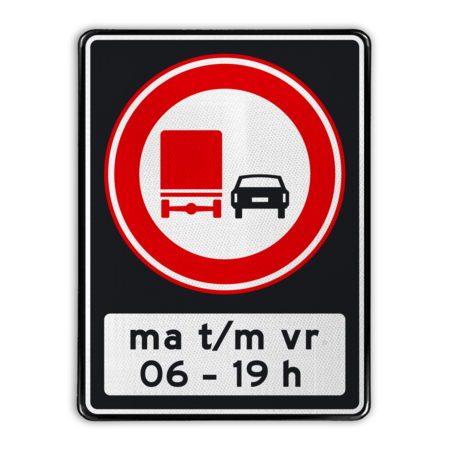 Verkeersbord RVV F03 OB206ps - Inhaalverbod vrachtauto's
